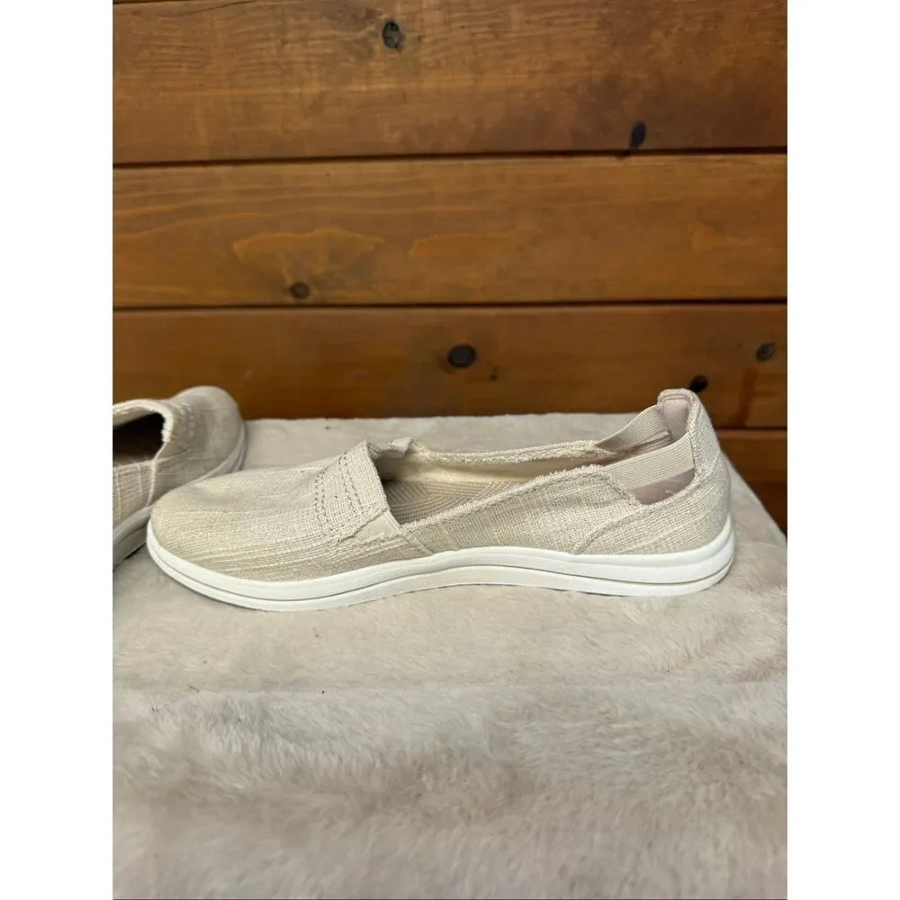 Clarks Women's Cloudsteppers Breeze Step II slip-on sneakers natural Sz 8.5 - Picture 5 of 7